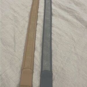 2-Pack Women’s Skinny Belts – Neutral Colors